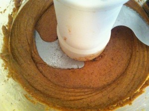 pure almond butter in food processor