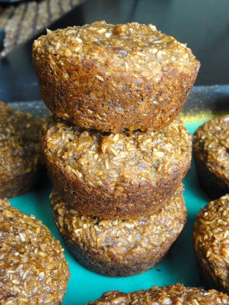 stacked Pumpkin Bran Muffins