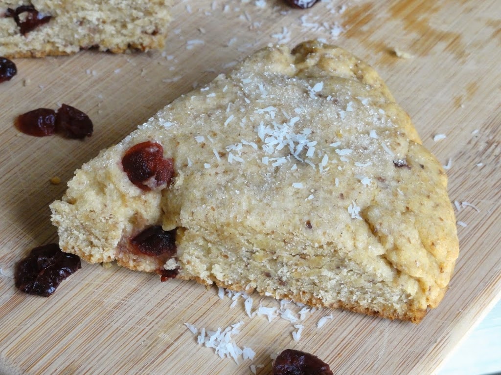 a piece of Coconut Cranberry Scones