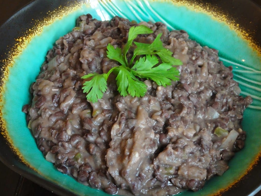 Spicy Black Beans with cilantro and lime