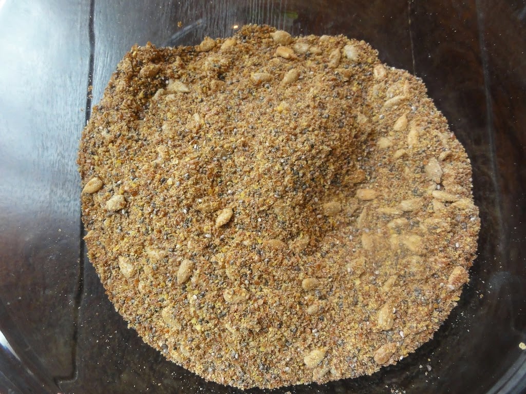 Multi Seed Crackers dry ingredients in a bowl