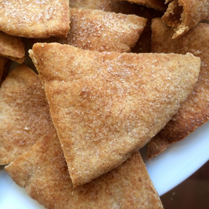 Homemade Cinnamon and Sugar Pita Chips