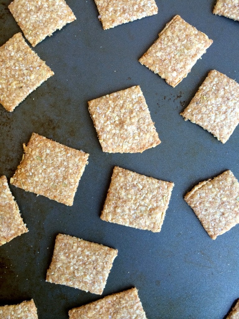 Whole Wheat Oatmeal Crackers