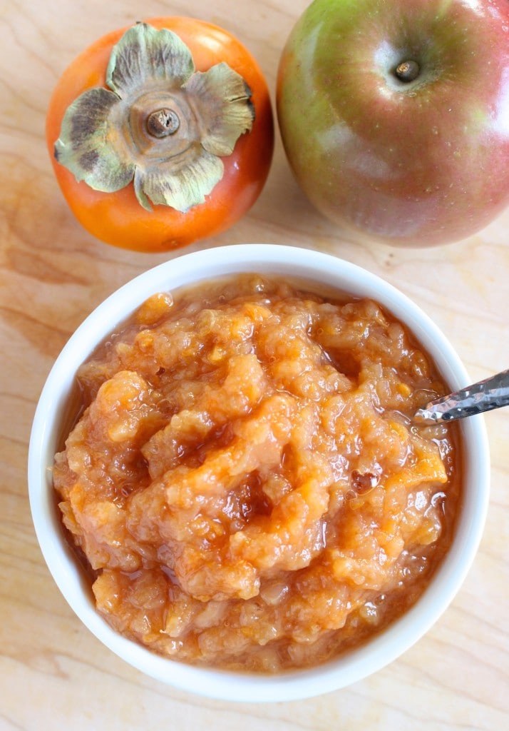 vibrant orange Crockpot Persimmon Applesauce 