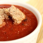 Spicy Blender Tomato Soup in a bowl