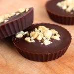 Three Homemade Vegan Snickers Cups