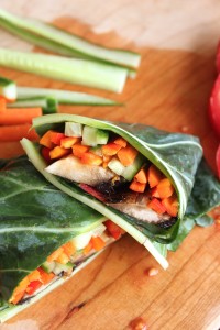 Raw Vegan Veggie Collard Wraps 11