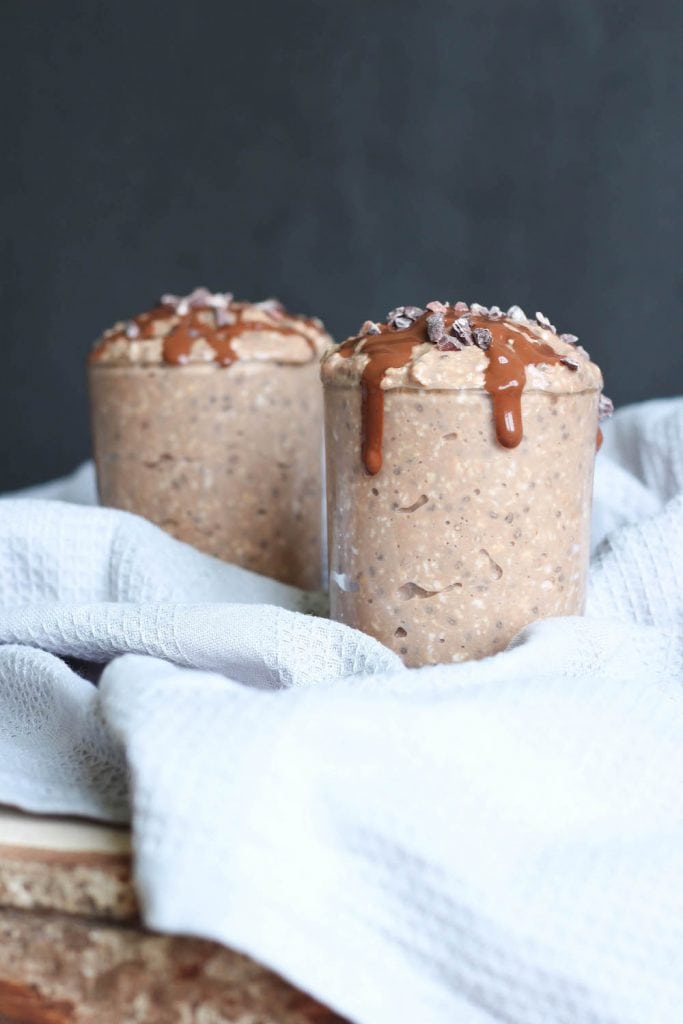 Brownie Batter Protein Overnight Oats