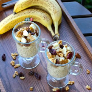 Peanut Butter Overnight Oats on a tray