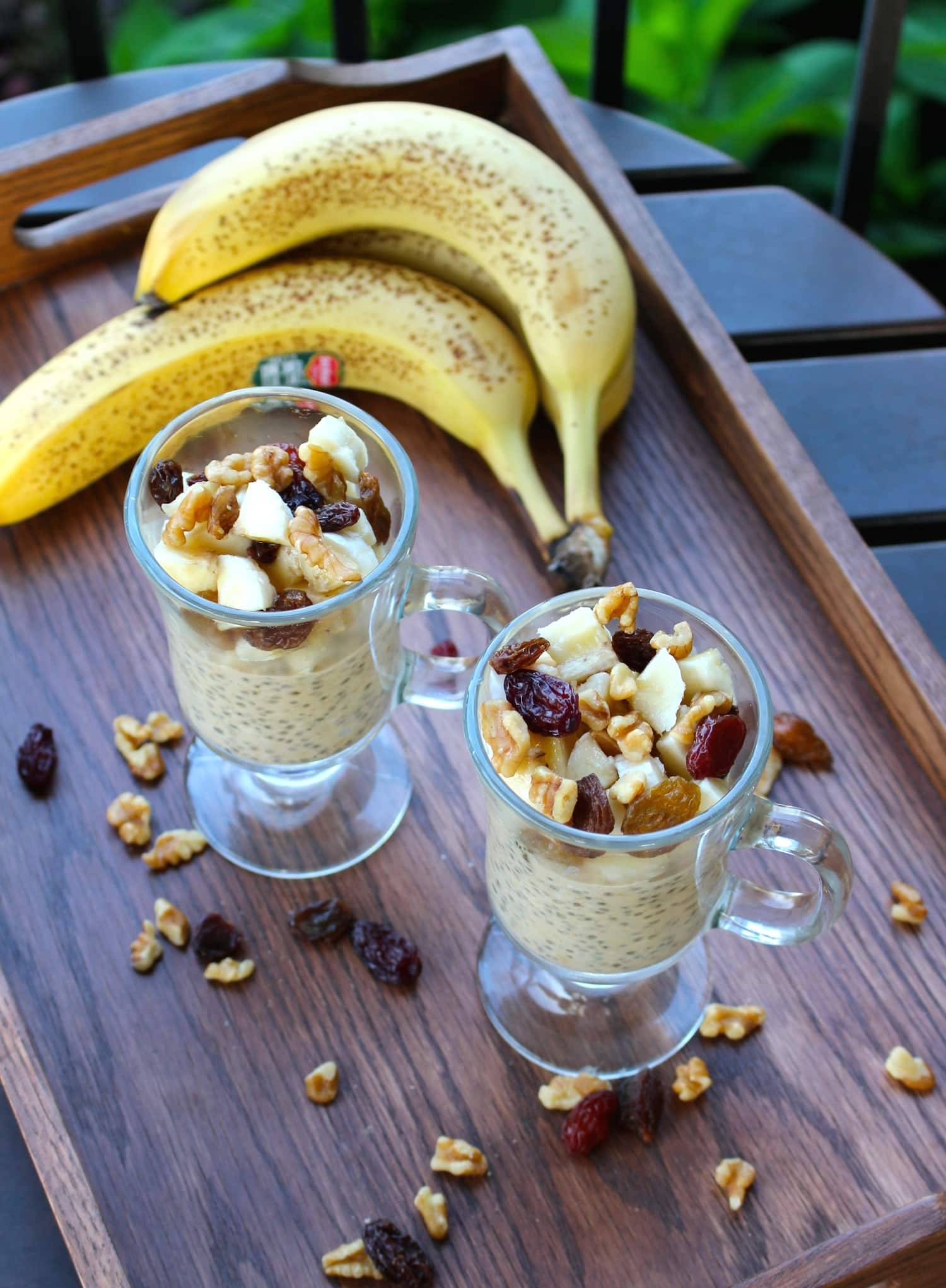 Peanut Butter Overnight Oats on a tray