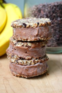 Vegan Oatmeal Cookie Banana Ice Cream Sandwiches 2