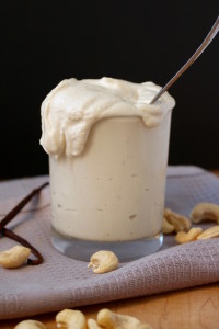 Maple Vanilla Cashew Cream in a glass