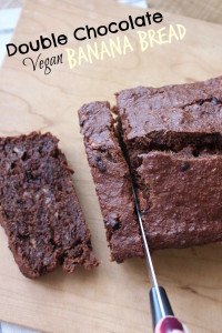 Double Chocolate Vegan Banana Bread Collage