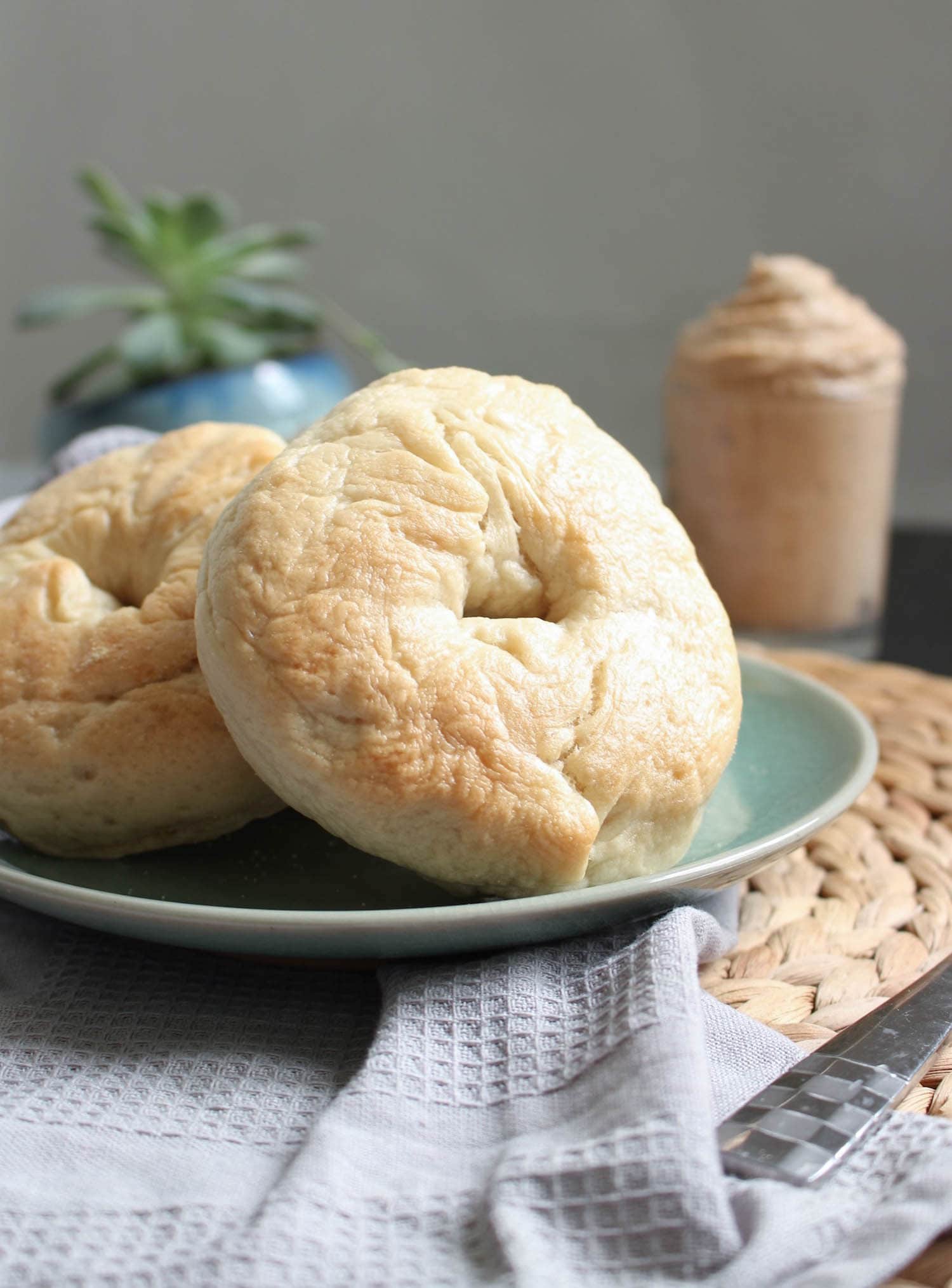 homemade bagels on a plate