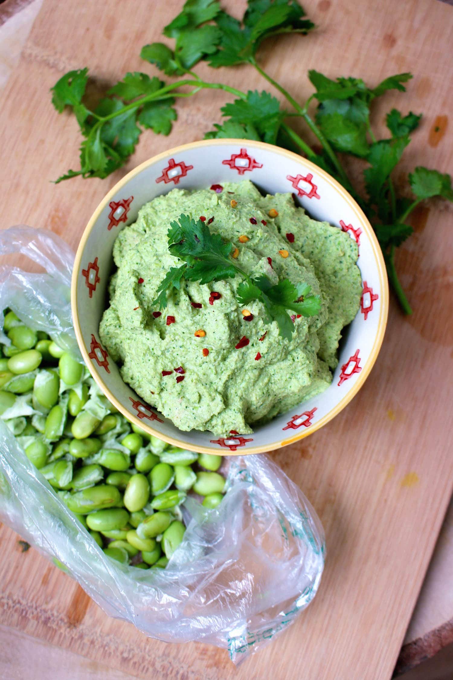 Oil Free Edamame Hummus