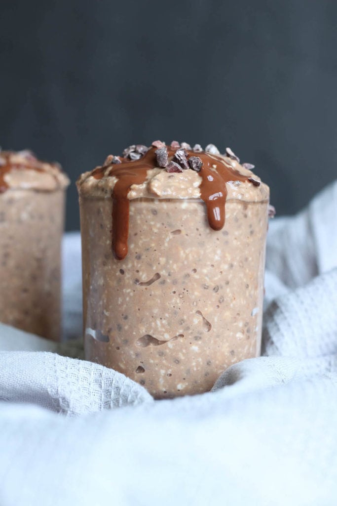 Vegan Protein Brownie Batter Overnight Oats The Conscientious Eater
