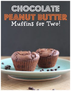 Chocolate Peanut Butter Muffins for Two Pinterest