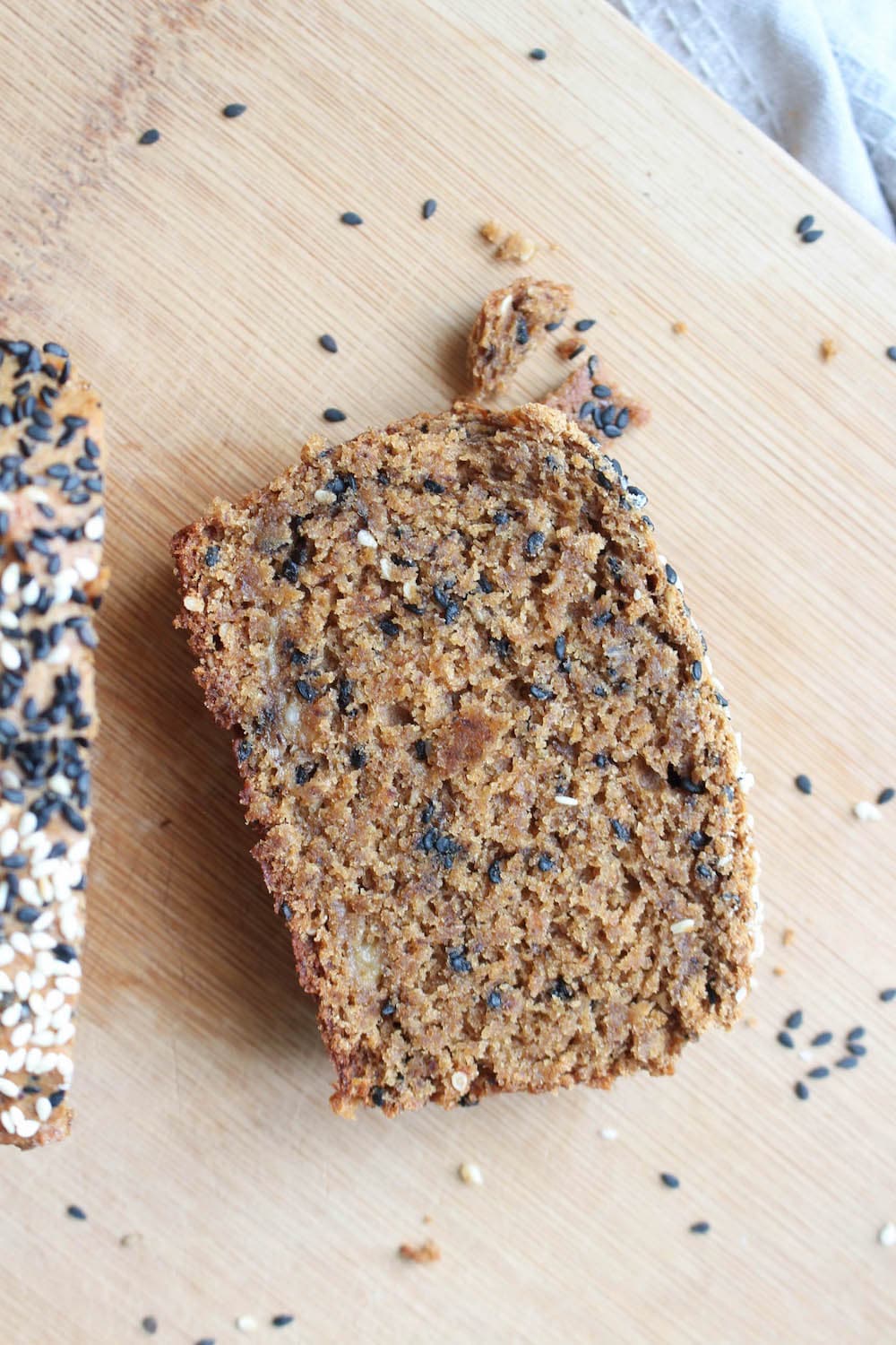 Black Sesame Tahini Vegan Banana Bread-11