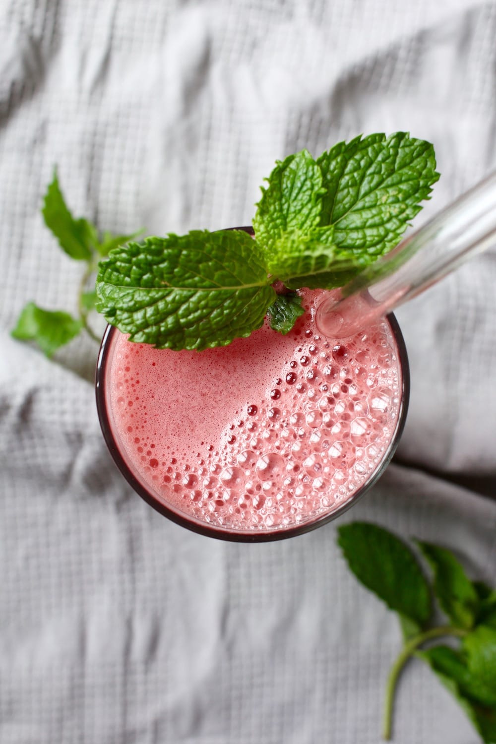 Watermelon Mint Juice overhead shot