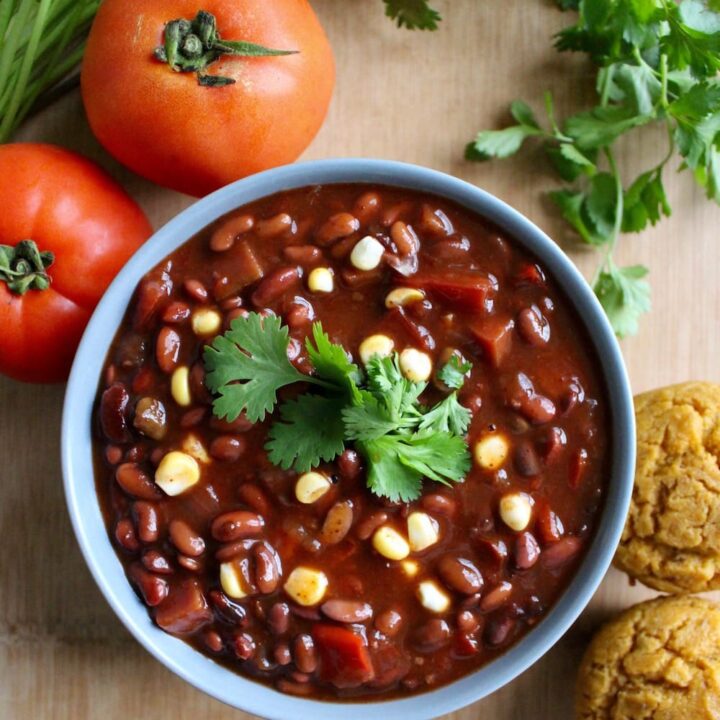 Vegan Instant Pot Black Bean Chili The Conscientious Eater