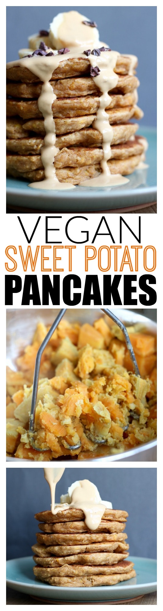 THE BEST Vegan Sweet Potato Pancakes! These healthy and hearty Vegan Sweet Potato Pancakes are worth the effort and make for delicious, simple breakfasts throughout the week!