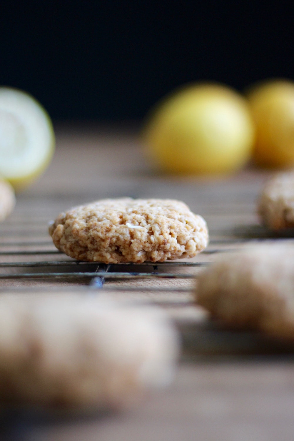 Vegan Lemon Coconut Cookie on a baking tray