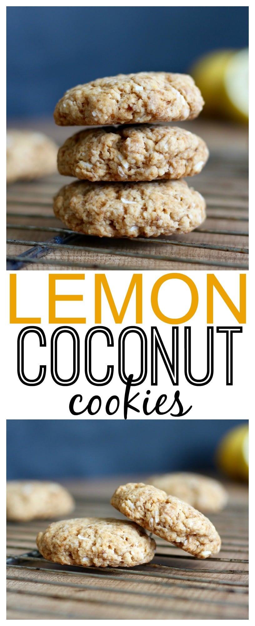 THE EASIEST Vegan Lemon Coconut Cookies! These cookies are loved in our house. They're zesty and chewy and made without any dairy or eggs. YUM!