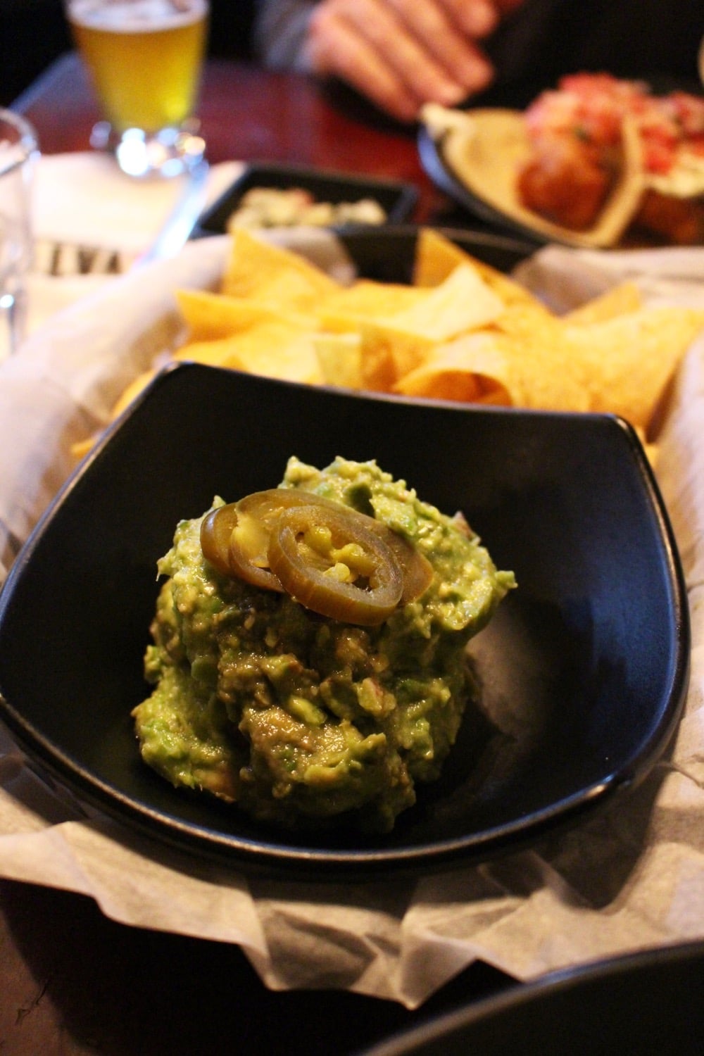 a guacamole appetizer on a plate