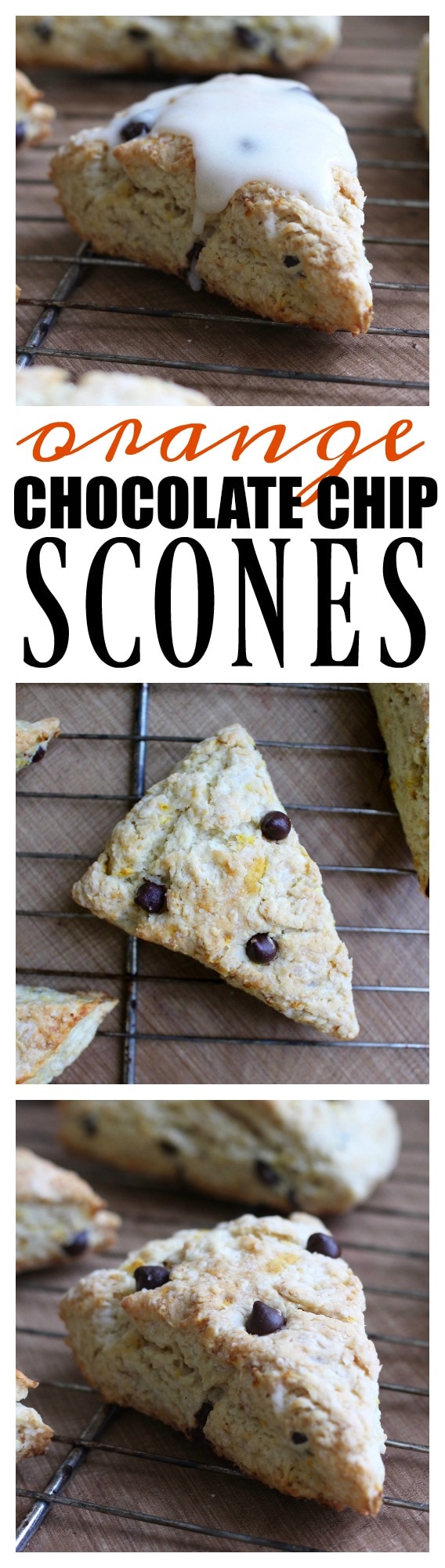 Vegan Orange Chocolate Chip Scones title images