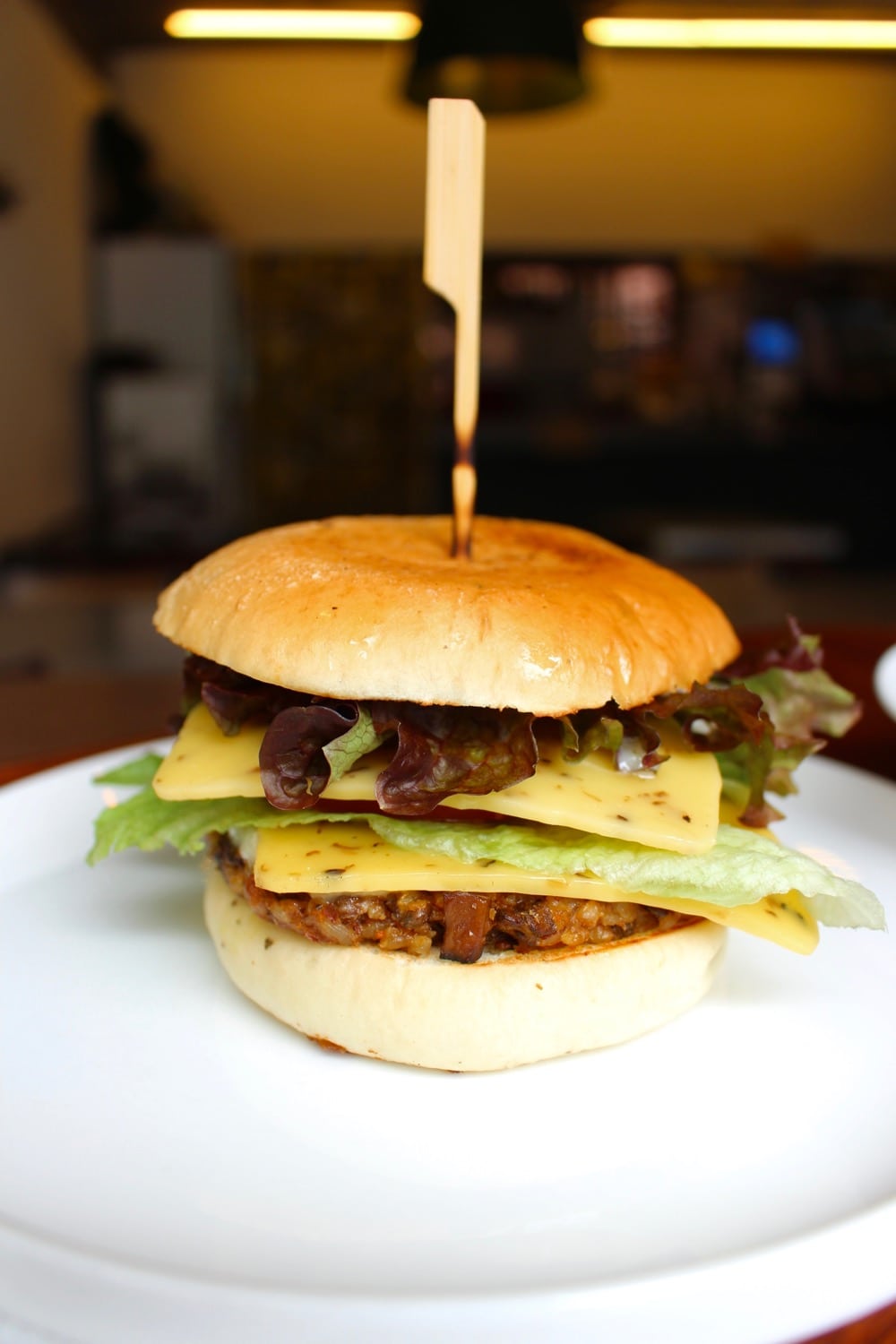 vegan double cheese burger