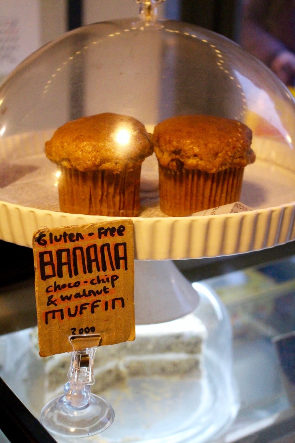 Gluten-Free Banana choco-chip & walnut muffin