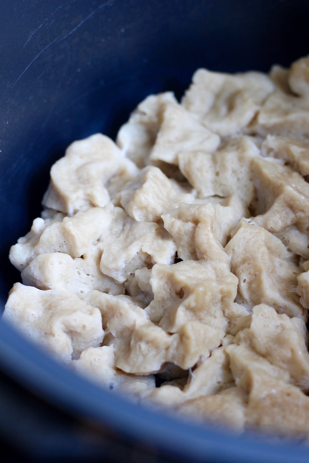 seitan chunks starting to cook