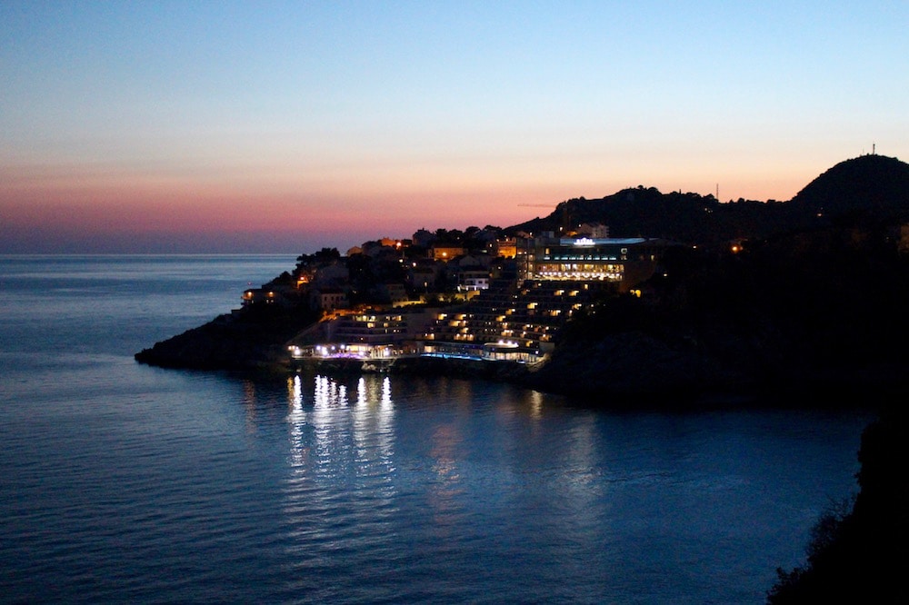 a beautiful nigh scenery of Dubronik, Croatia