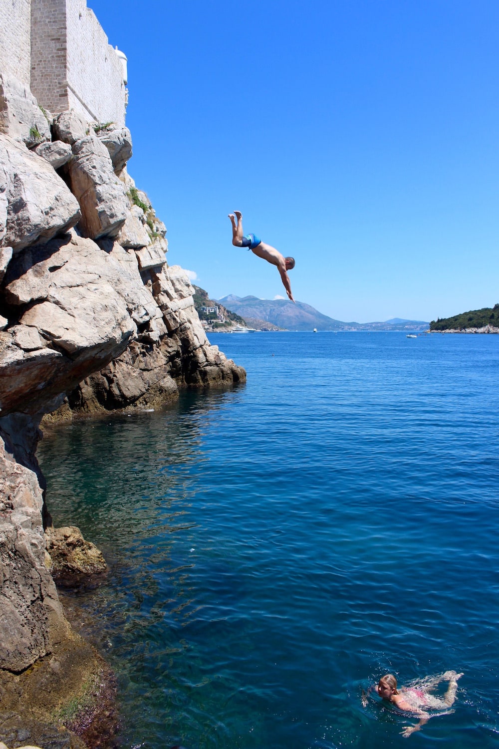 person diving