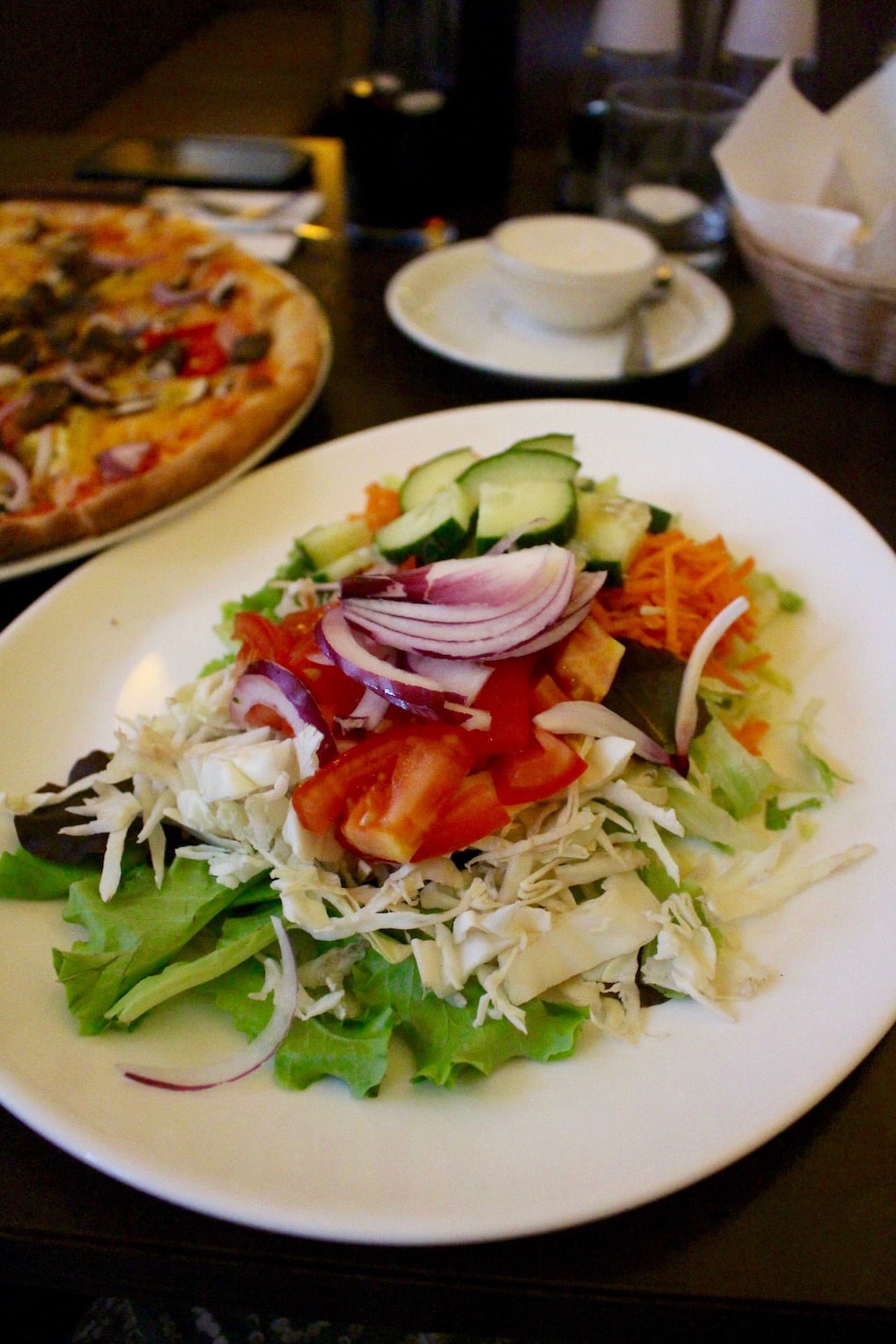 salad with the vegan mayonnaise based dressing