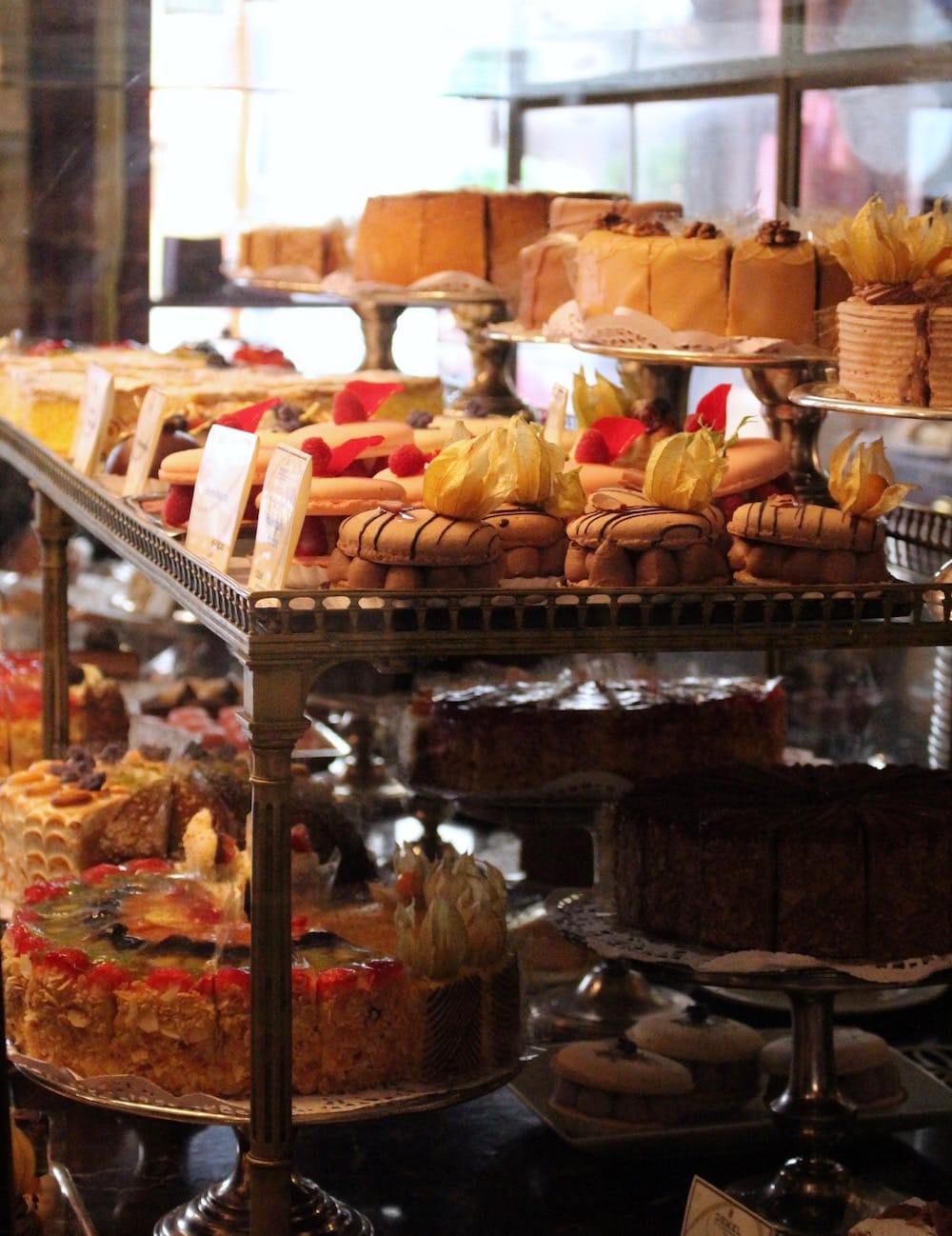 inside a bakery full of baked goods