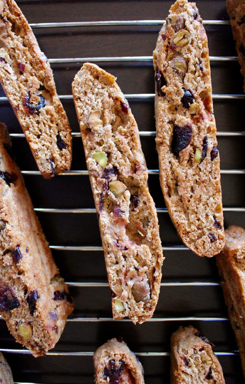 baked Vegan Cranberry Pistachio Biscotti