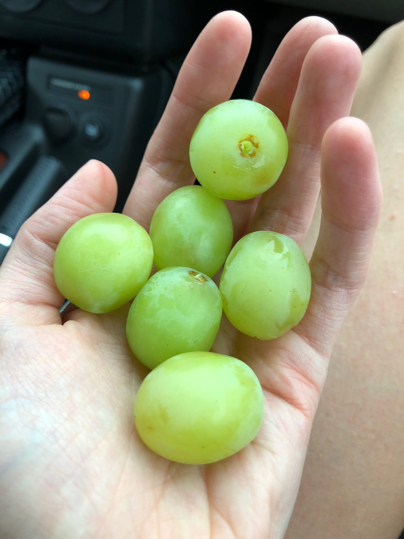 a handful of grapes