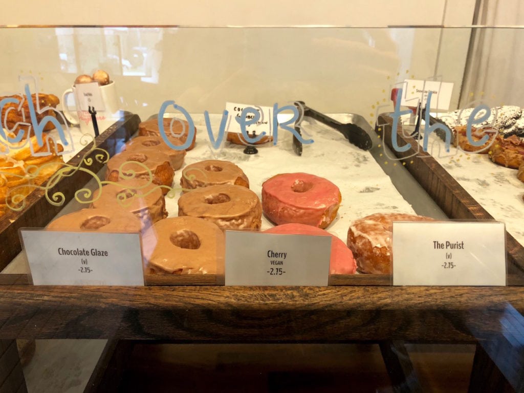 Five Daughters Bakery donuts on display