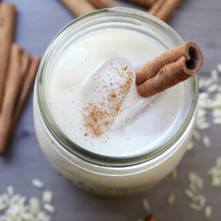 Brown Rice Maple Syrup Sweetened Horchata top view