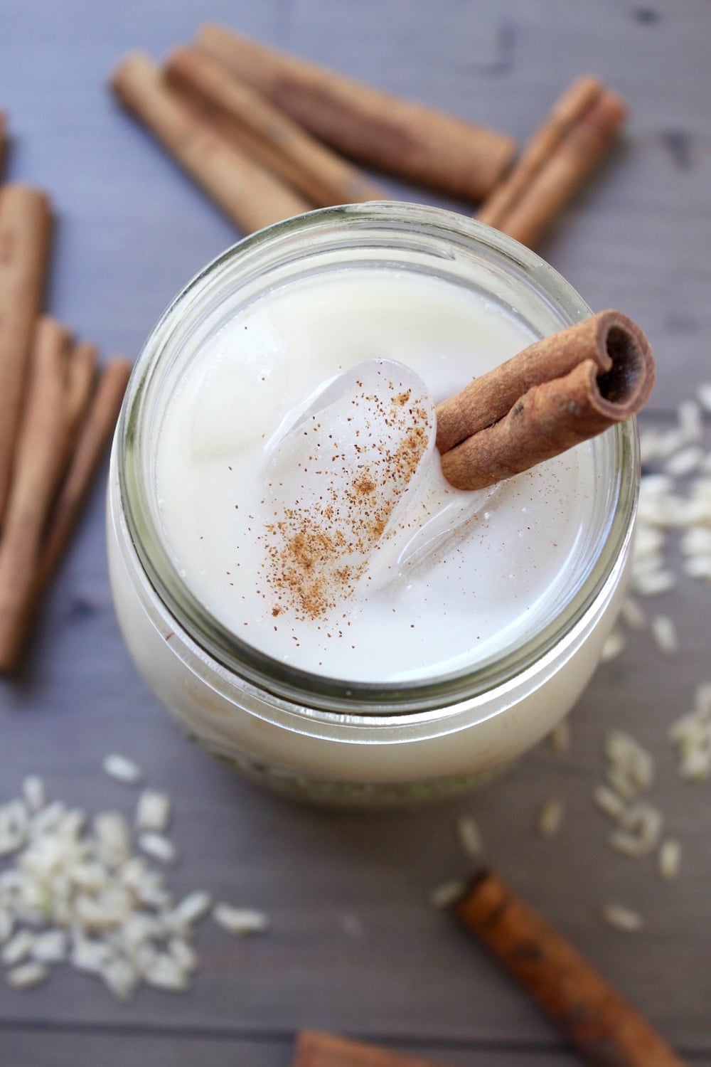 Brown Rice Maple Syrup Sweetened Horchata top view