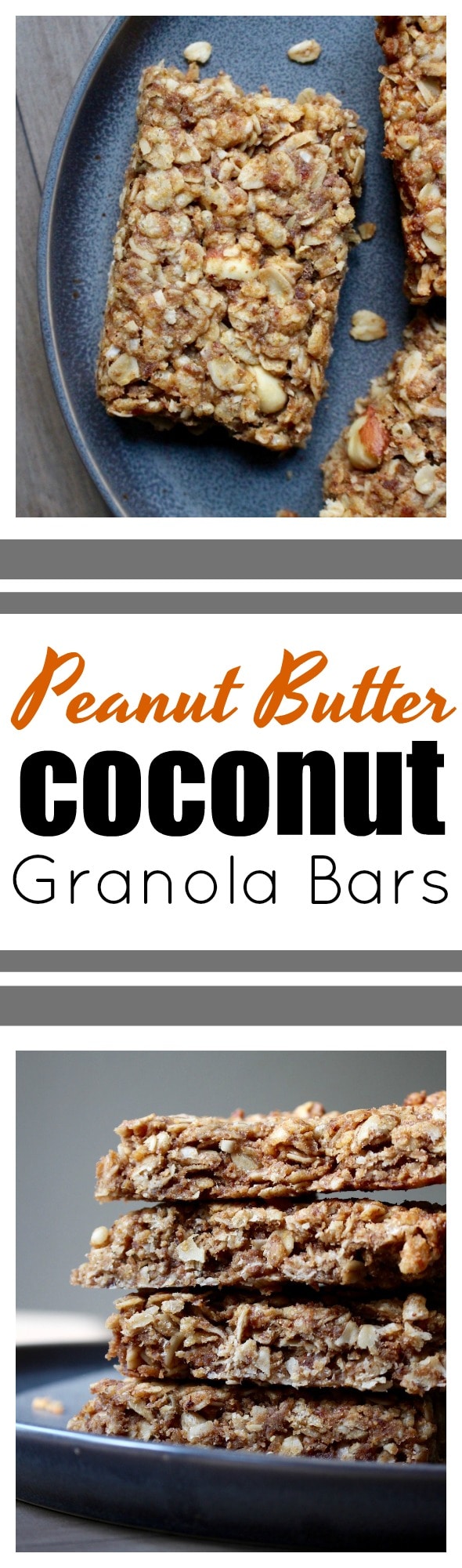 Peanut Butter Coconut Granola Bars title display