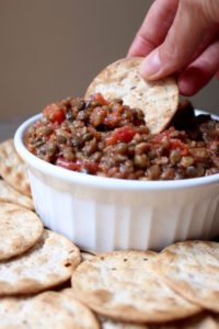 2 ingredient lentil Bruschetta Dip