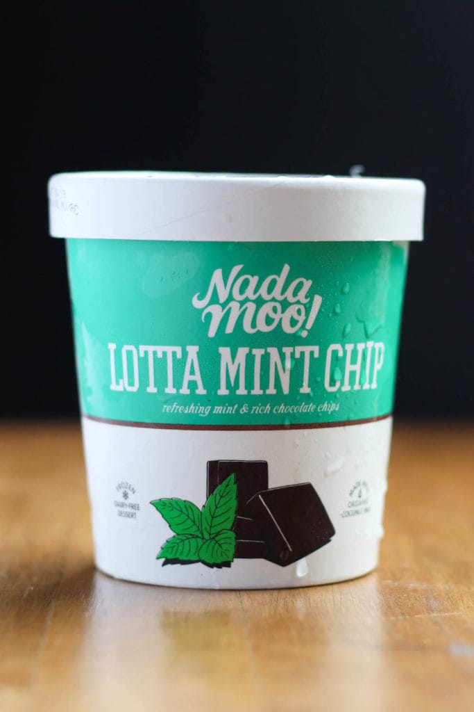 Nada Moo Mint Chocolate Chip Ice Cream Container