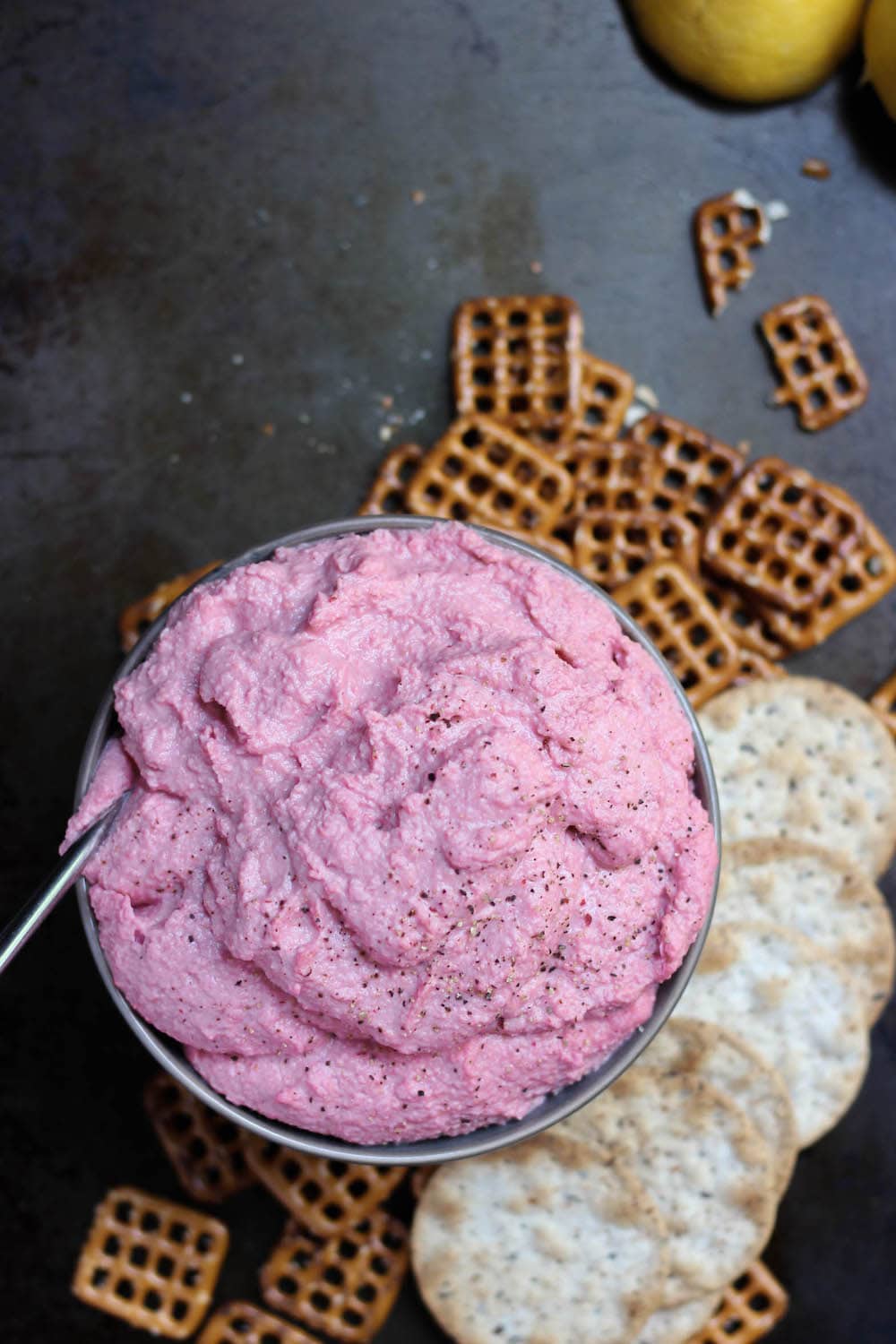 Oil Free Beetroot Hummus Recipe