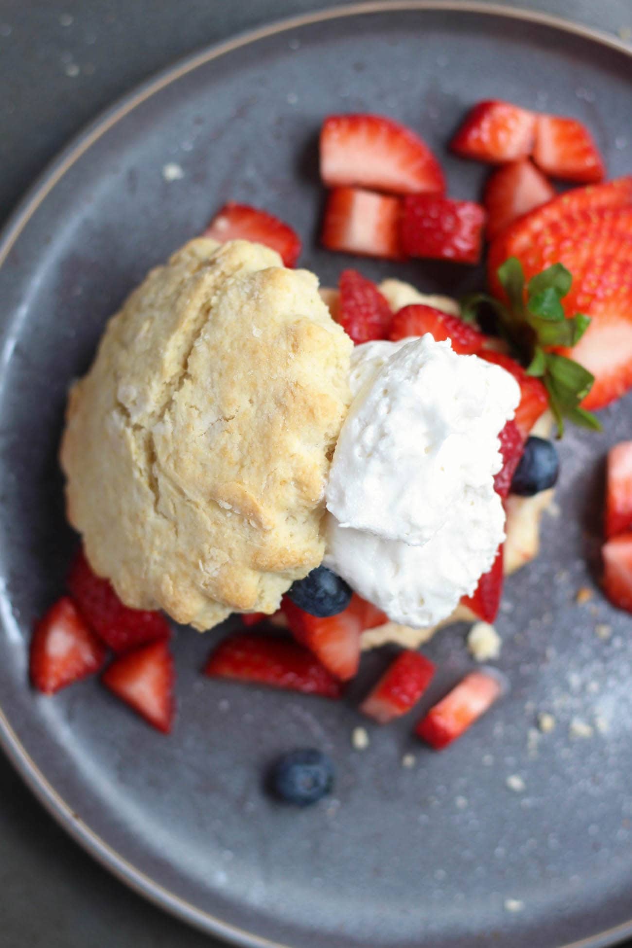 delicious strawberries and shortcake on a plate