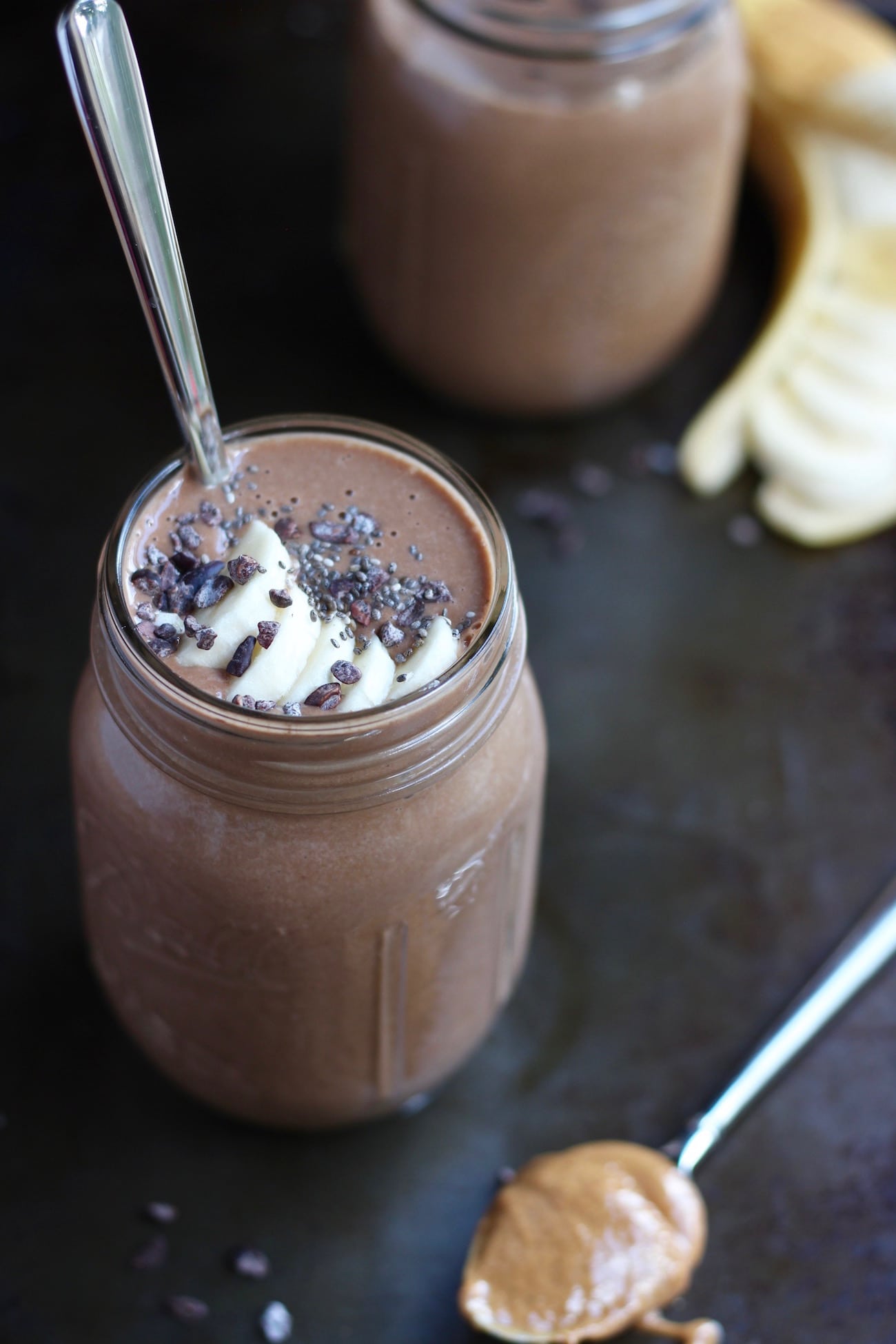 Chocolate Banana Smoothie - A Beautiful Mess