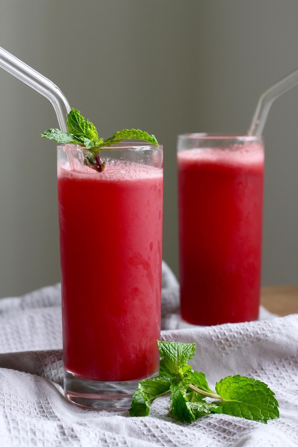 Watermelon Mint Juice Made in a Blender