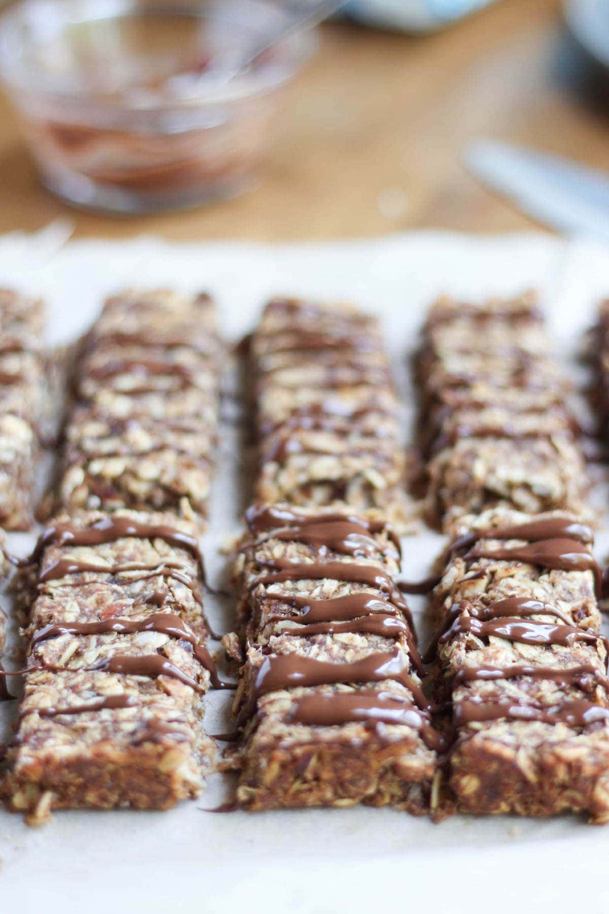 Chewy Almond Butter Date Granola Bars