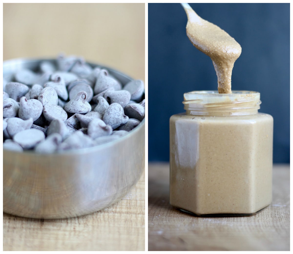 chocolate chips and drippy tahini